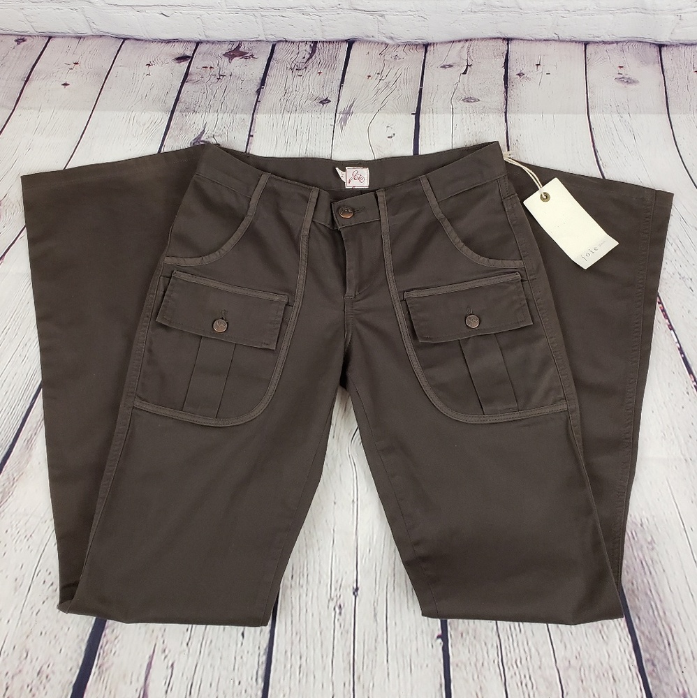 JOIE Jeans Bootcut Cargo Pants in Dark Olive